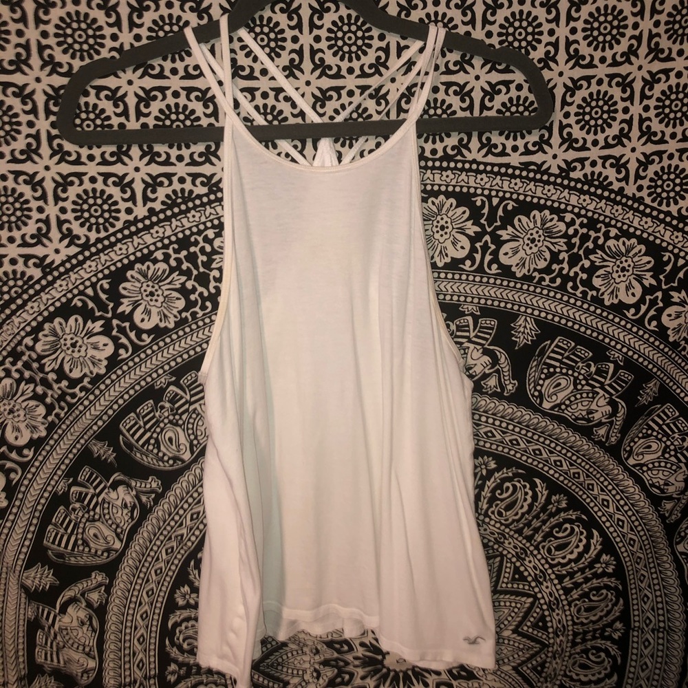 Hollister white tank top